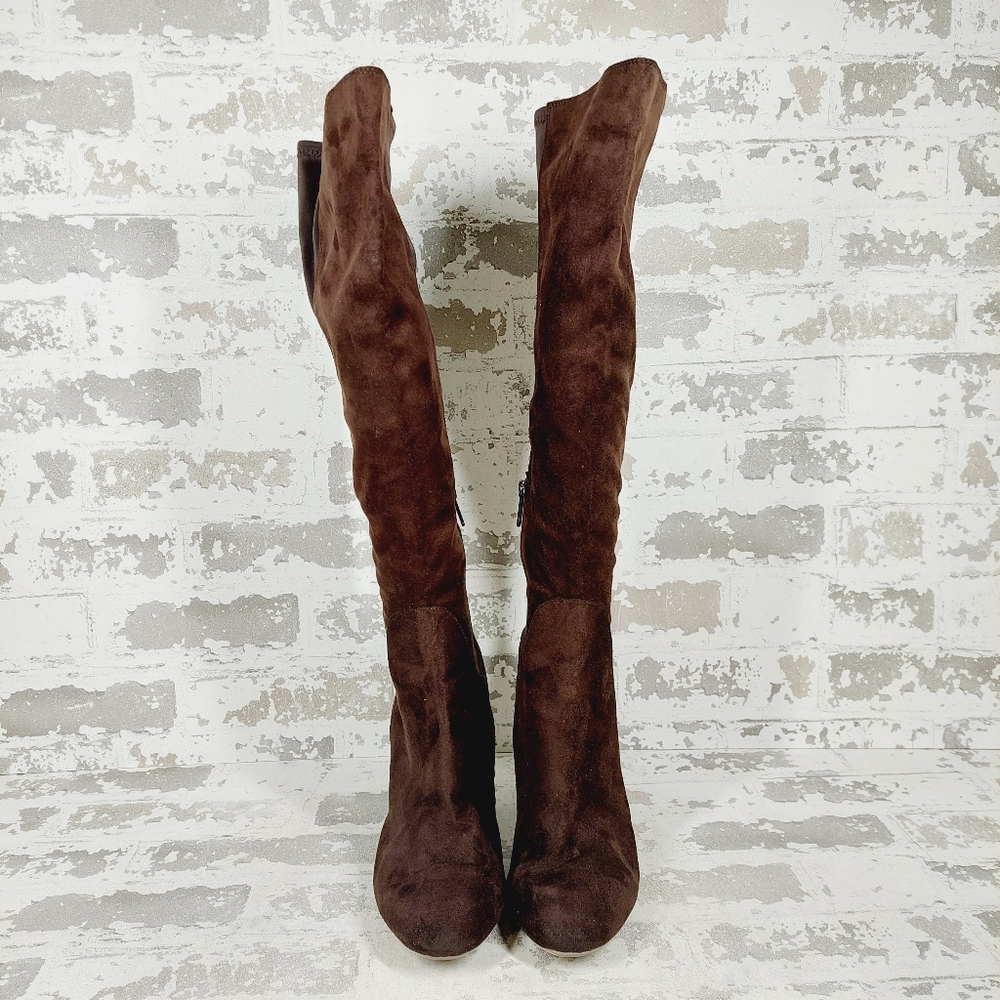 Circus by Sam Edelman Clarimont Brown Platform Over the Knee Boots V635 - Picture 7 of 12